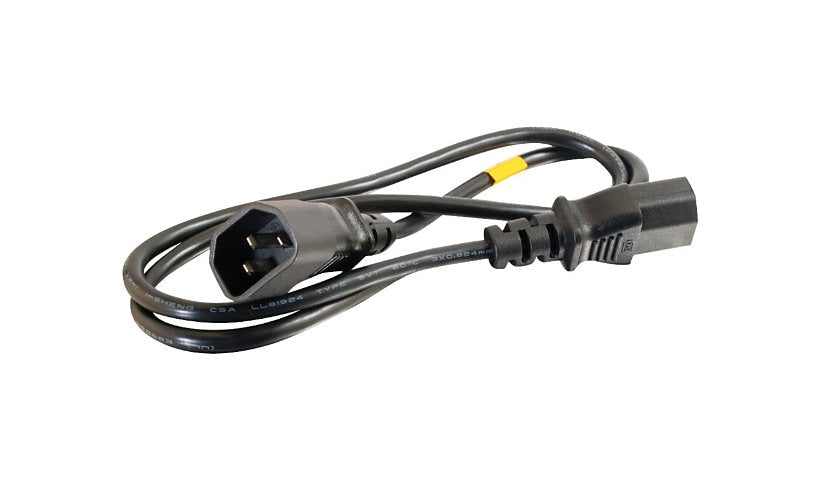 C2G 20941 C14 to C13 PDU Extension Power Cord 15 ft 18 AWG Lifetime Warranty