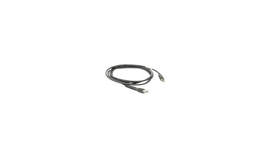 Zebra Straight USB-A Cable for LS2208/DS9808 Scanners, 6.6 ft, CBA-U01-S07ZAR