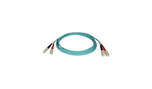 Tripp Lite (Eaton) N806-05M 5m (16.4ft) SC to SC 10Gb OM3 Multimode Duplex Fiber Patch Cable, 50/125, LSZH, Aqua