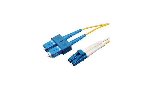 Tripp Lite (Eaton) N366-15M 15m (49.2ft) LC to SC Single Mode Duplex Fiber Patch Cable, 9/125, PVC, OFNR, Yellow