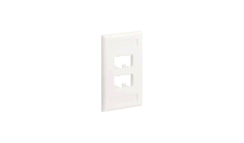 Panduit CFPL4WHY Mini-Com Classic 4-Port Faceplate 1-Gang White