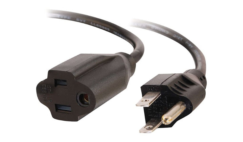 C2G 03114 NEMA 5-15P to NEMA 5-15R Outlet Saver Power Extension Cord 3 ft 18 AWG