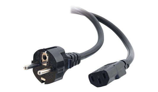 C2G 03138 European Power Cord 2.5 m CEE 7/7 Schuko to C13 Lifetime Warranty