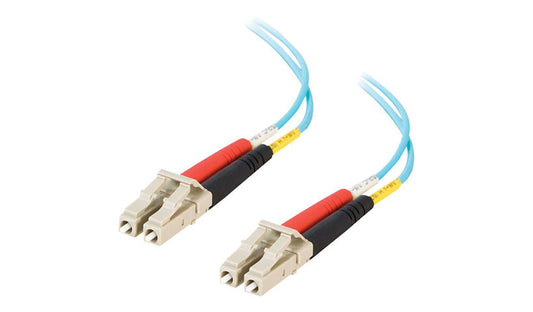 C2G 33047 3m (9.8ft) LC to LC 10Gb OM3 Multimode Duplex Fiber Patch Cable, 50/125, Aqua