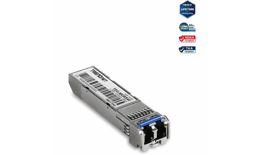 TRENDnet TEG-MGBS40 1000Base-LX SFP Module, Single Mode LC, 40 km, TAA