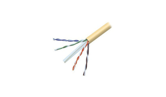 Belkin A7L704-1000YL-P Cat6 Plenum Solid Bulk Cable 1000 ft 4-Pair UTP 23 AWG