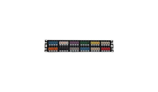 Panduit CPP48FMWBLY Mini-Com 48-Port Flush Mount Modular Patch Panel 2U