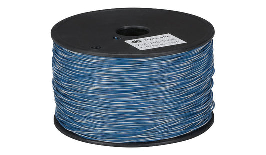 Black Box CAT5 Voice Grade Single Pair Cross-Connect Wire, 24 AWG Solid, 1000ft, White/Blue, EYN7001BL-1000