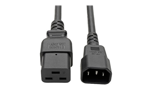 Tripp Lite P047-010 C19 to C14 Heavy-Duty Power Cord 10 ft 15A Lifetime Warranty