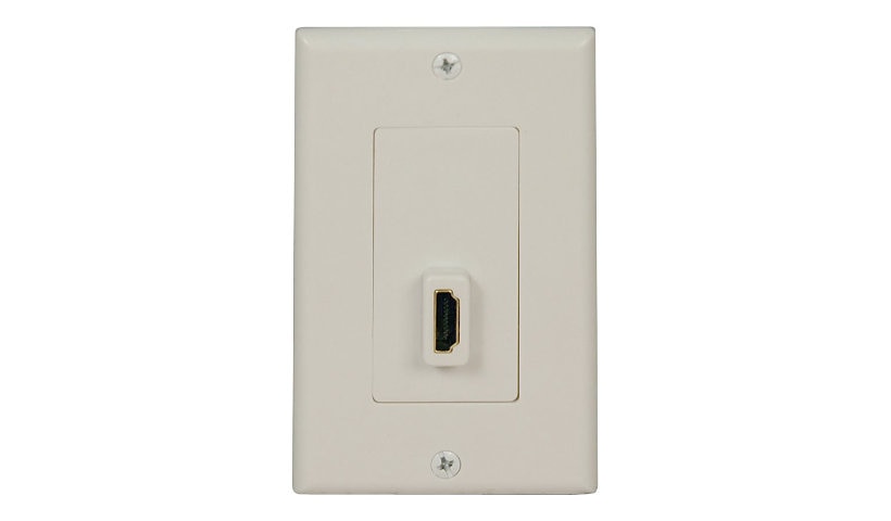 Tripp Lite P166-001-P HDMI Send/Receive Pass-Through Wall Plate White 3 Year