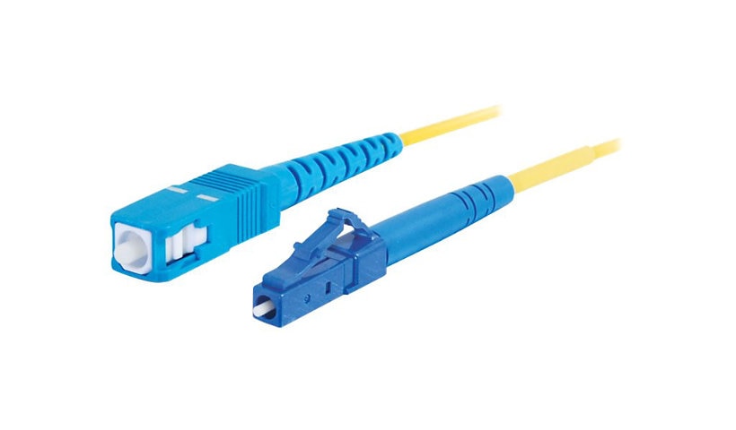 C2G 37112 10m (32.8ft) LC to SC OS2 Single Mode Simplex Fiber Patch Cable, 9/125, PVC, Yellow