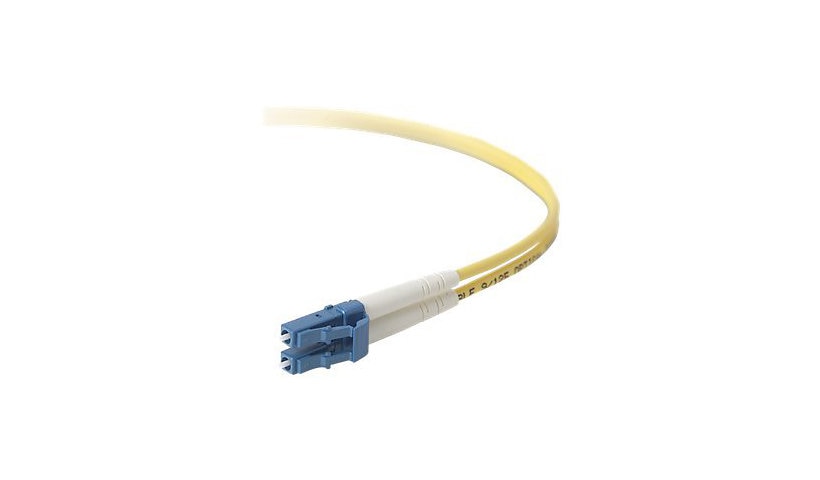 Belkin 1m (3.3ft) LC/PC to LC/PC Single Mode Duplex Fiber Patch Cable, 8.3/125, Yellow