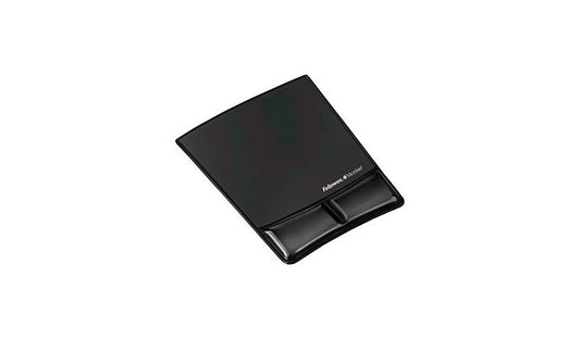 Fellowes Wrist Support Gel Mouse Pad Health-V Channel Black 9182301
