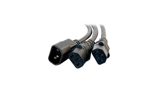 C2G 29818 C14 to 2x C13 Power Cord Splitter 6 ft 16 AWG Lifetime Warranty