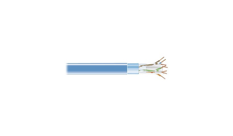 Black Box EVNSL0601A-1000 Cat6 Shielded Bulk Cable 1000 ft 23 AWG PVC Blue
