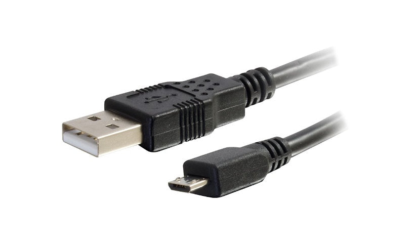 C2G Micro-USB Cable, USB 2.0 Type-A to Micro-B, 480 Mbps, M/M, 2 m (6.6 ft)