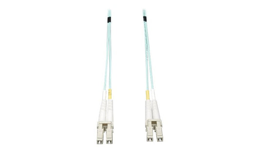 Tripp Lite (Eaton) N820-20M 20m (65.6ft) LC to LC 10Gb OM3 Multimode Duplex Fiber Patch Cable, 50/125, LSZH, Aqua