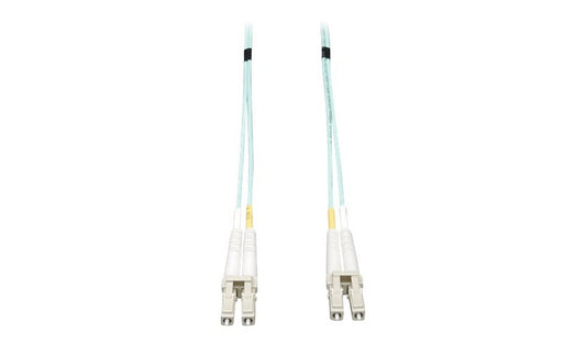 Tripp Lite (Eaton) N820-30M 30m (98.4ft) LC to LC 10Gb OM3 Multimode Duplex Fiber Patch Cable, 50/125, LSZH, Aqua