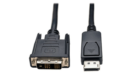 Tripp Lite DisplayPort to DVI-D Single Link Adapter Cable, 1080p, M/M, 6 ft