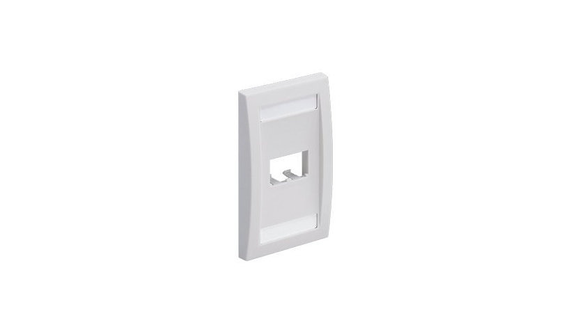 Panduit CFPE2WHY Mini-Com Executive Vertical 2-Port Faceplate 1-Gang White