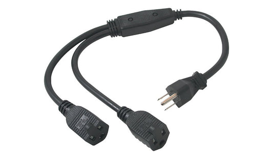 C2G 29807 NEMA 5-15P to 2x NEMA 5-15R 1-to-2 Power Cord Splitter 6 ft 16 AWG