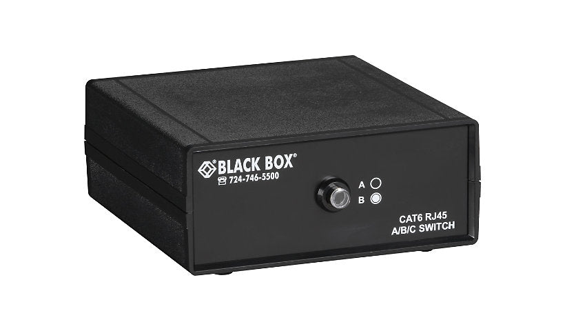 Black Box SW1030A 2-Port Network Isolation A/B Switch, 10GbE, Desktop