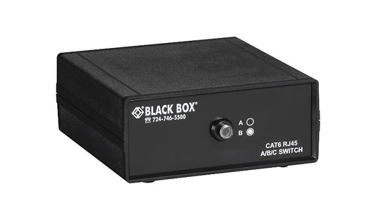Black Box SW1030A 2-Port Network Isolation A/B Switch, 10GbE, Desktop