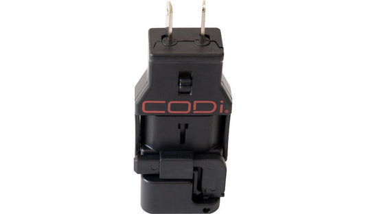 CODi A01036 Universal Travel AC Adapter with USB Port Black 1 Year