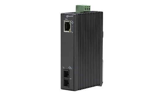 Black Box Hardened Mini Industrial Fast Ethernet Media Converter, RJ-45 to SC Multimode, DIN Rail, LMC270A-MM-SC