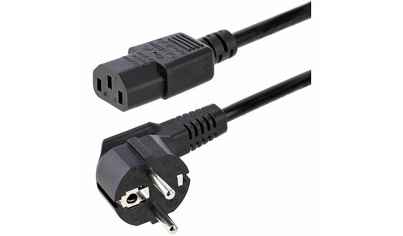 StarTech.com PXT101EUR EU Schuko CEE 7/7 to C13 Power Cord 2 m Lifetime Warranty