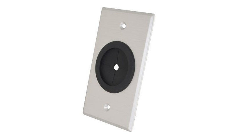 C2G 40489 1.5 in Grommet Cable Pass-Through Single Gang Wall Plate