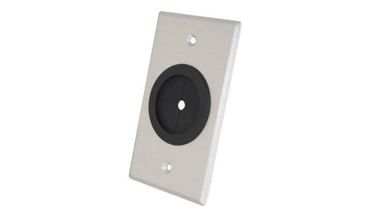 C2G 40489 1.5 in Grommet Cable Pass-Through Single Gang Wall Plate