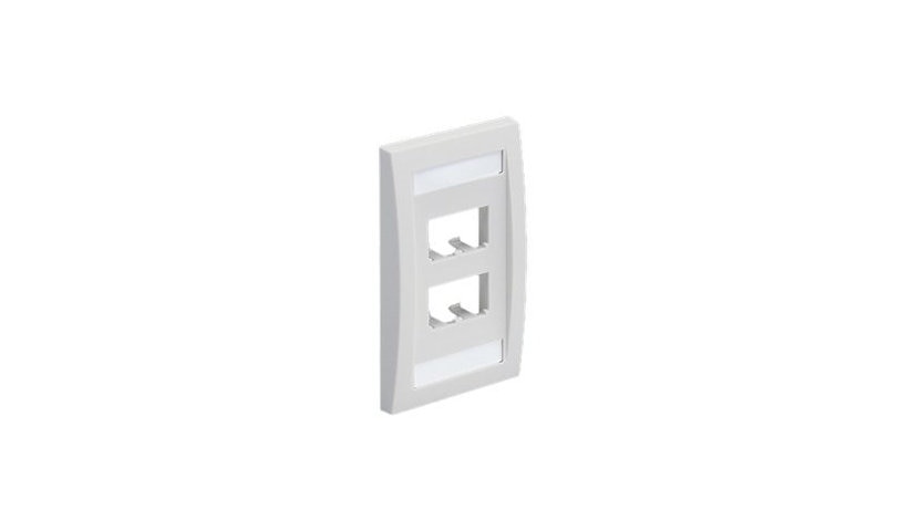 Panduit CFPE4IWY Mini-Com Executive 4-Port Faceplate 1-Gang Off White
