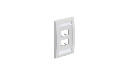 Panduit CFPE4IWY Mini-Com Executive 4-Port Faceplate 1-Gang Off White