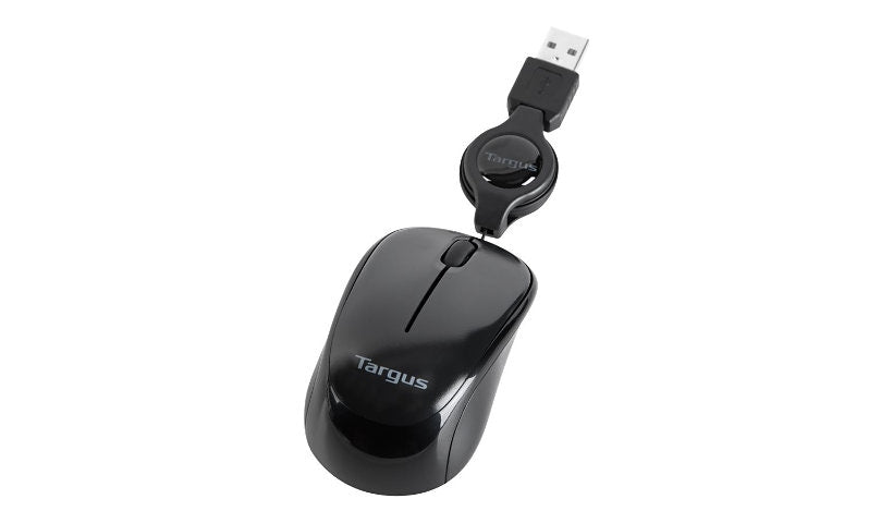 Targus AMU75US Compact Laptop Mouse Retractable Cord BlueTrace 1 Year