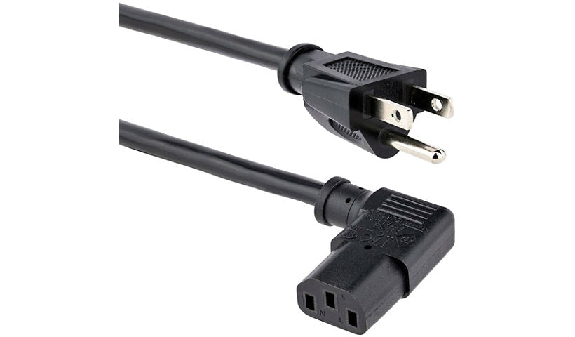 StarTech.com PXT101L NEMA 5-15P to Right-Angle C13 Computer Power Cord 6 ft 10A