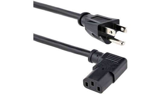 StarTech.com PXT101L NEMA 5-15P to Right-Angle C13 Computer Power Cord 6 ft 10A