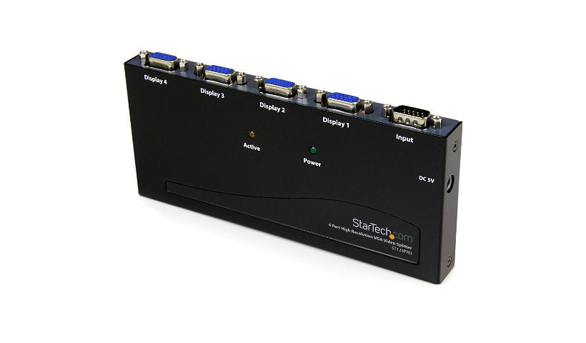 StarTech.com ST124PRO 4-Port High Resolution VGA Video Splitter 350 MHz 2 Year