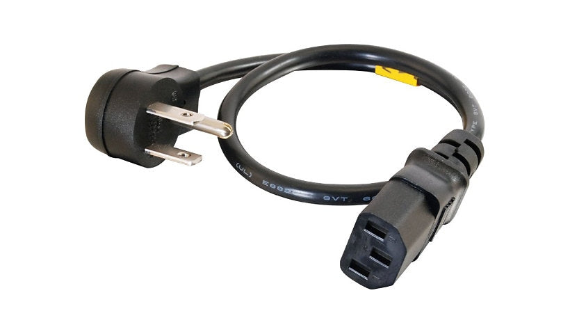 C2G 27901 NEMA 5-15P to C13 Computer Power Cord 3 ft 18 AWG Lifetime Warranty