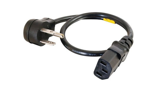 C2G 27901 NEMA 5-15P to C13 Computer Power Cord 3 ft 18 AWG Lifetime Warranty