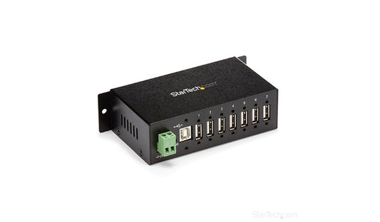StarTech.com Industrial USB 2.0 Hub, 7 Ports, ESD + 350W Surge Protection, TAA