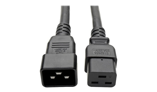 Tripp Lite P036-006-2C19 C20 to 2x C19 Heavy-Duty Y Splitter Power Cord 6 ft 20A
