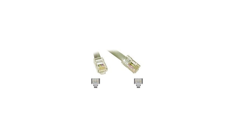 C2G 02980 Crossed Modular Cable 25 ft 26 AWG Silver Satin Lifetime Warranty