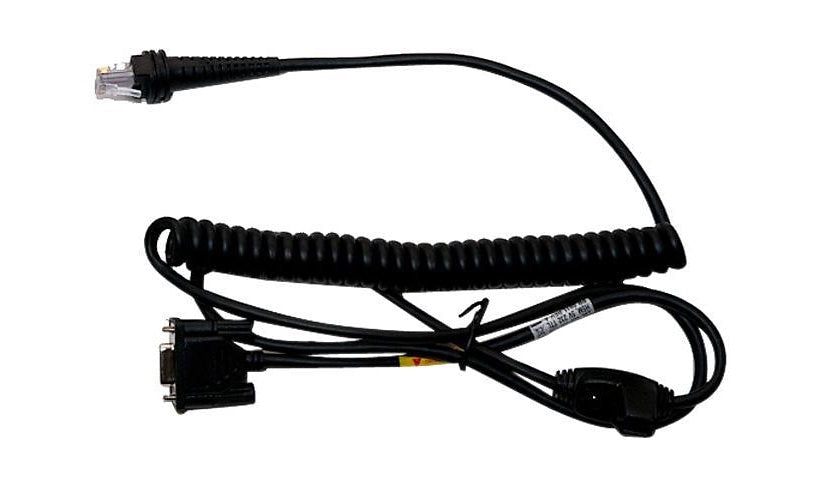 Honeywell Coiled DB-9 Female Serial Cable, 10 ft, Black, CBL-020-300-C00