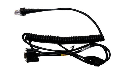 Honeywell Coiled DB-9 Female Serial Cable, 10 ft, Black, CBL-020-300-C00