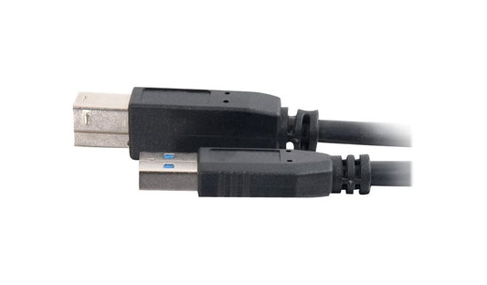 C2G USB 3.0 SuperSpeed Type-A to Type-B Cable, 5Gbps, M/M, Black, 2 m