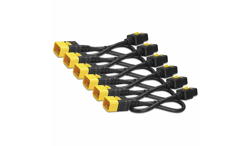 APC AP8712S NetShelter Locking Power Cord Kit 0.6 m C19 to C20 6 Pack 2 Year