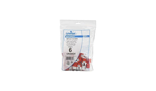 Leviton 61110-BV6 eXtreme 6+ QuickPort Cat6 Connector 25 Pack RJ45 110-Style