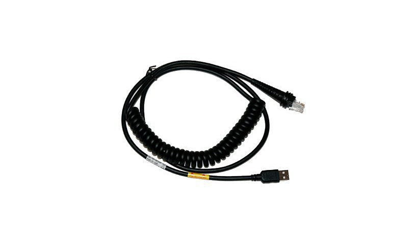 Honeywell Coiled USB-A Cable for Scanners, 16.4 ft, Black, CBL-500-500-C00