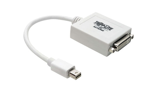 Tripp Lite Keyspan Mini DisplayPort to DVI Adapter, 1920x1200, White, 6 in, TAA
